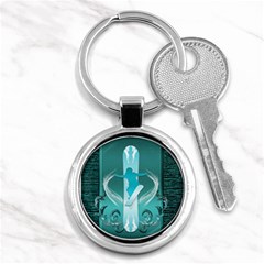 Snowboarder With Snowboard Key Chains (round) 