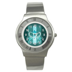 Snowboarder With Snowboard Stainless Steel Watches by FantasyWorld7