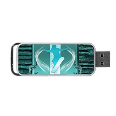 Snowboarder With Snowboard Portable Usb Flash (two Sides)