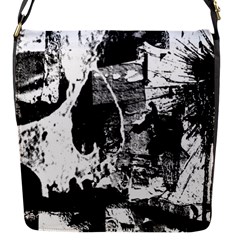 Grunge Skull Flap Messenger Bag (s) by ArtistRoseanneJones