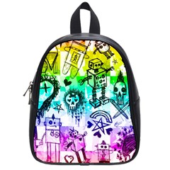 Rainbow Scene Kid Sketches School Bags (small)  by ArtistRoseanneJones