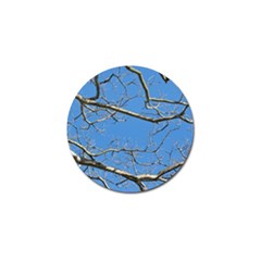 Leafless Tree Branches Against Blue Sky Golf Ball Marker (10 Pack)