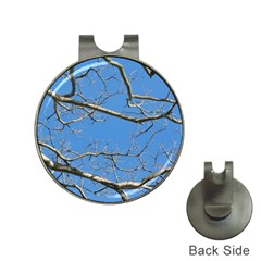 Leafless Tree Branches Against Blue Sky Hat Clips With Golf Markers