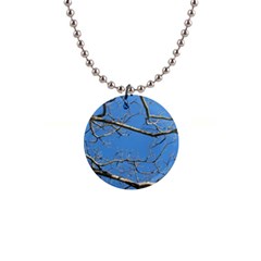 Leafless Tree Branches Against Blue Sky Button Necklaces by dflcprints