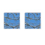 Leafless Tree Branches Against Blue Sky Cufflinks (Square) Front(Pair)