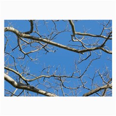 Leafless Tree Branches Against Blue Sky Large Glasses Cloth by dflcprints