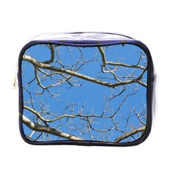 Leafless Tree Branches Against Blue Sky Mini Toiletries Bags by dflcprints