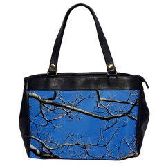 Leafless Tree Branches Against Blue Sky Office Handbags by dflcprints