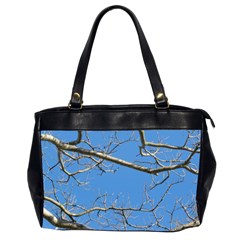 Leafless Tree Branches Against Blue Sky Office Handbags (2 Sides)  by dflcprints