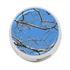 Leafless Tree Branches Against Blue Sky 4-port Usb Hub (one Side)