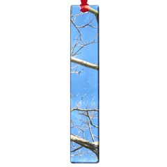 Leafless Tree Branches Against Blue Sky Large Book Marks by dflcprints