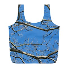 Leafless Tree Branches Against Blue Sky Full Print Recycle Bags (l) 