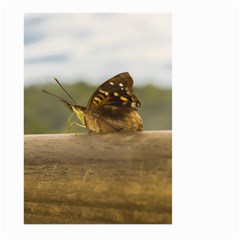 Butterfly Against Blur Background At Iguazu Park Large Garden Flag (two Sides)