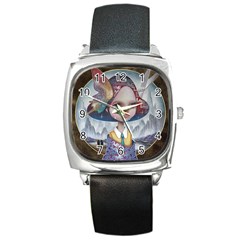 World Peace Square Metal Watches by YOSUKE