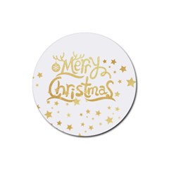 Christmas Gold2 Drink Coaster (round) by walala