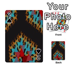 Blue, Gold, And Red Pattern Playing Cards 54 Designs  by digitaldivadesigns