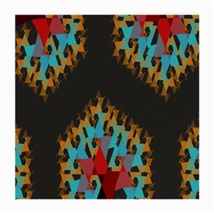 Blue, Gold, And Red Pattern Medium Glasses Cloth (2-side)