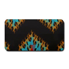 Blue, Gold, And Red Pattern Medium Bar Mats