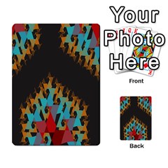 Blue, Gold, And Red Pattern Multi-purpose Cards (rectangle)  by digitaldivadesigns