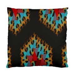 Blue, Gold, And Red Pattern Standard Cushion Case (one Side) 