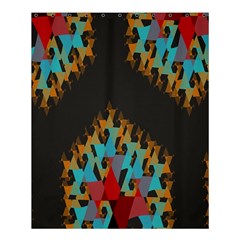 Blue, Gold, And Red Pattern Shower Curtain 60  X 72  (medium)  by digitaldivadesigns