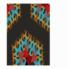 Blue, Gold, And Red Pattern Small Garden Flag (two Sides)