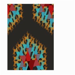 Blue, Gold, And Red Pattern Large Garden Flag (two Sides)