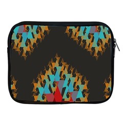 Blue, Gold, And Red Pattern Apple Ipad 2/3/4 Zipper Cases