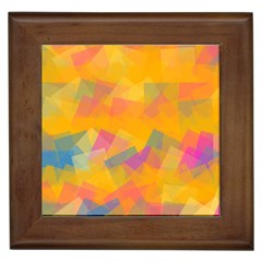 Fading Squares Framed Tile by LalyLauraFLM