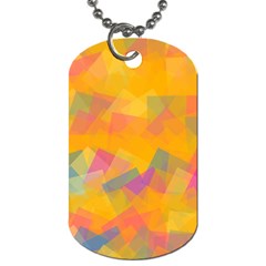 Fading Squares Dog Tag (two Sides) by LalyLauraFLM