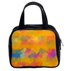 Fading Squares Classic Handbag (two Sides) by LalyLauraFLM