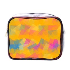 Fading Squares Mini Toiletries Bag (one Side) by LalyLauraFLM