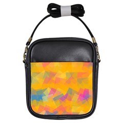 Fading Squares Girls Sling Bag