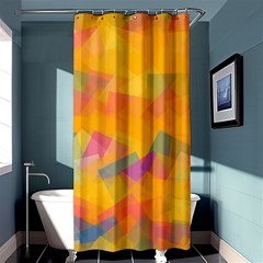 Fading Squares	shower Curtain 36  X 72 