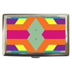 Colorful Rhombus And Stripes Cigarette Money Case