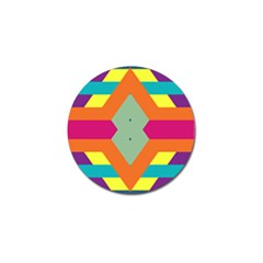 Colorful Rhombus And Stripes Golf Ball Marker (4 Pack)