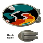 Misc shapes in retro colors Money Clip (Oval) Front