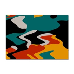 Misc Shapes In Retro Colors Sticker A4 (100 Pack)