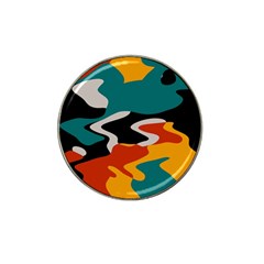 Misc Shapes In Retro Colors Hat Clip Ball Marker