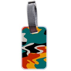 Misc Shapes In Retro Colors Luggage Tag (two Sides) by LalyLauraFLM