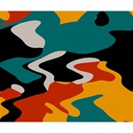 Misc shapes in retro colors Deluxe Canvas 14  x 11  (Stretched) 14  x 11  x 1.5  Stretched Canvas