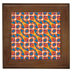 Squares And Other Shapes Pattern Framed Tile by LalyLauraFLM