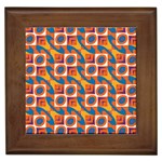 Squares and other shapes pattern Framed Tile Front