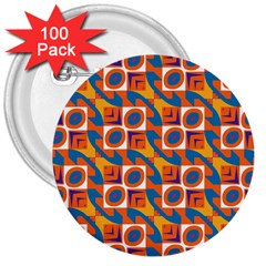 Squares And Other Shapes Pattern 3  Button (100 Pack)