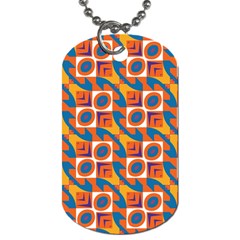 Squares And Other Shapes Pattern Dog Tag (one Side)