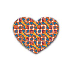 Squares And Other Shapes Pattern Heart Coaster (4 Pack)