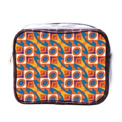 Squares And Other Shapes Pattern Mini Toiletries Bag (one Side) by LalyLauraFLM