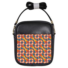 Squares And Other Shapes Pattern Girls Sling Bag by LalyLauraFLM