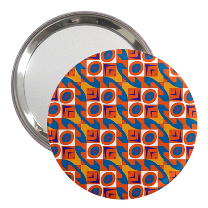 Squares and other shapes pattern 3  Handbag Mirror