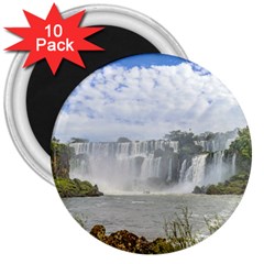 Waterfalls Landscape At Iguazu Park 3  Magnets (10 Pack) 